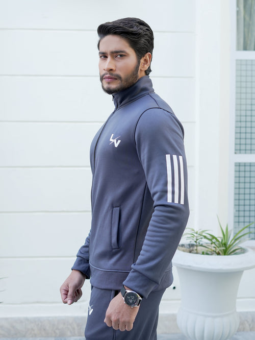 LV UNISEX TRENDY GRAY LINING TRACKSUIT LVT#03