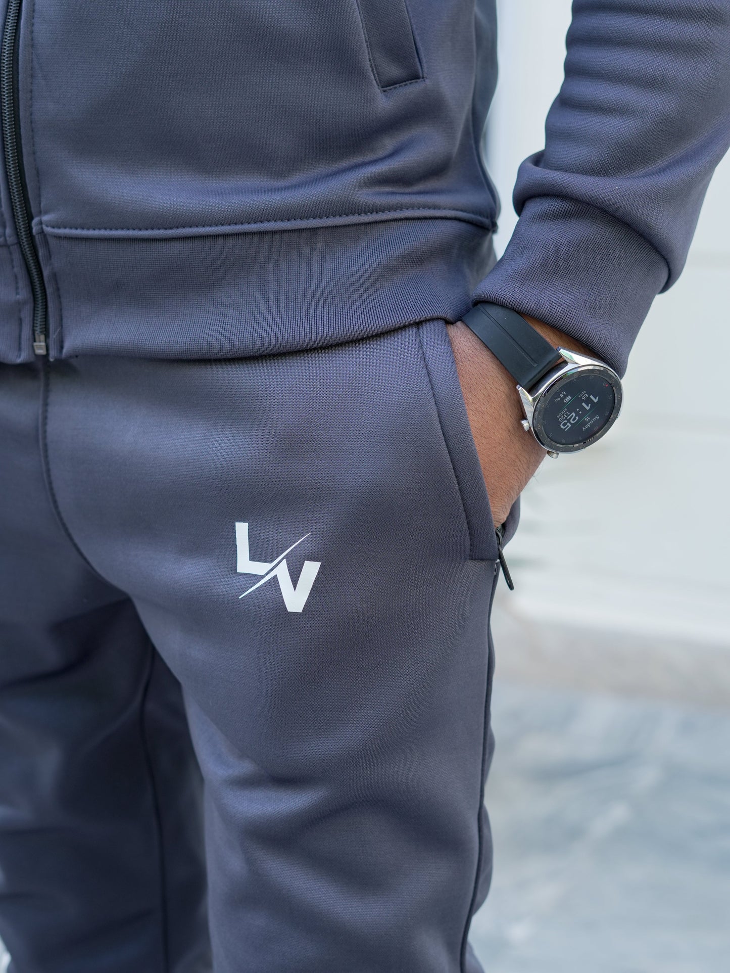 LV UNISEX TRENDY GRAY LINING TRACKSUIT LVT#03