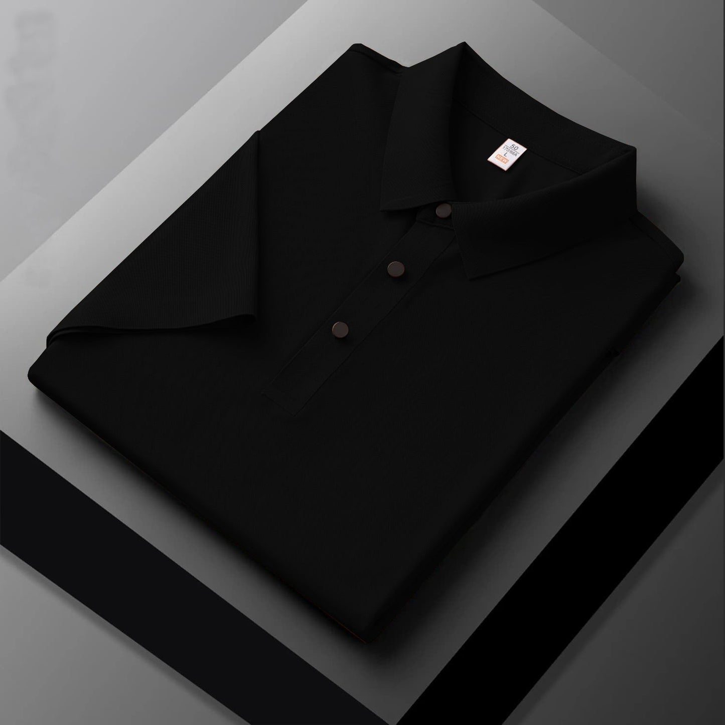 MEN'S IMPORTED BLACK SEAMLESS4 WAY LYCRA SHIRT BLS-1
