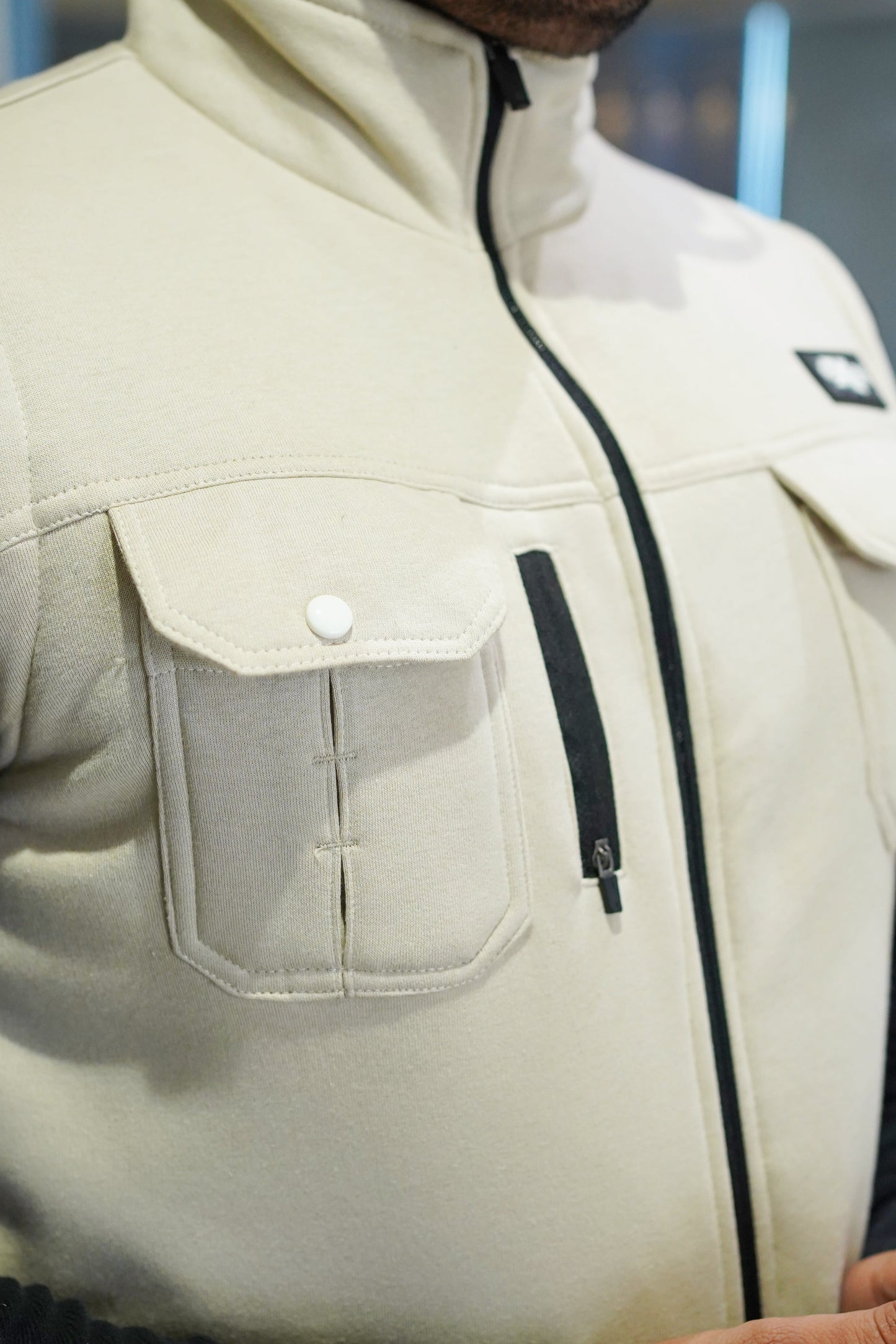 Premium Cotton Fleece Four Pocket sleeveless Jacket Light Skin JKT # 04