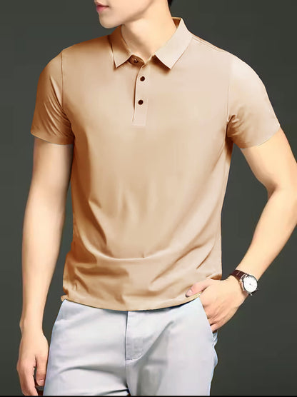 MEN'S IMPORTED LIGHT PEACH SEAMLESS 4 WAY LYCRA SHIRT LPS-9